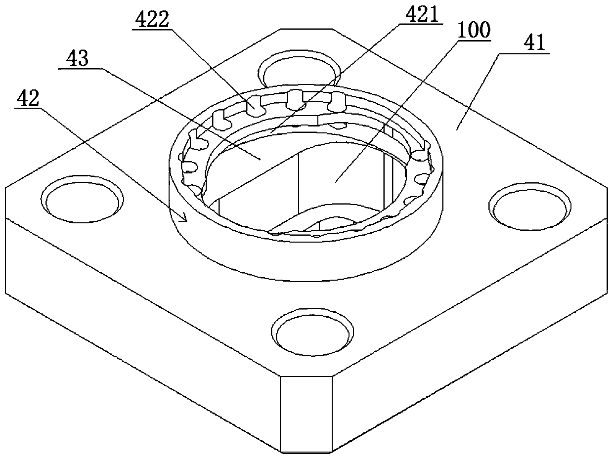 Flange component strengthened at root of flexible waveguide rubber sheath