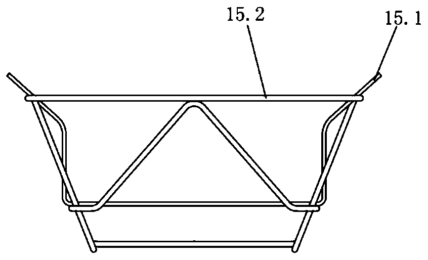 Storage basket wire end winding forming device