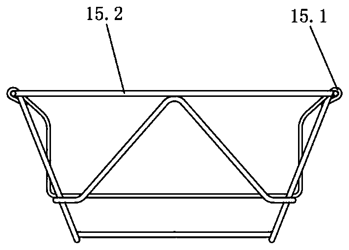 Storage basket wire end winding forming device