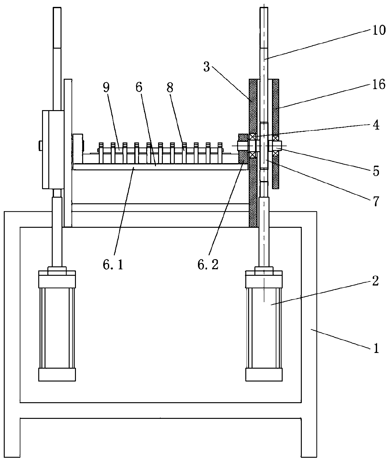 Storage basket wire end winding forming device