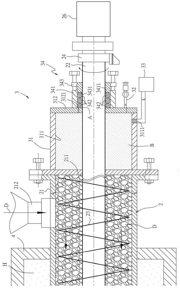 Internal and external gas barrier device of screw conveyor