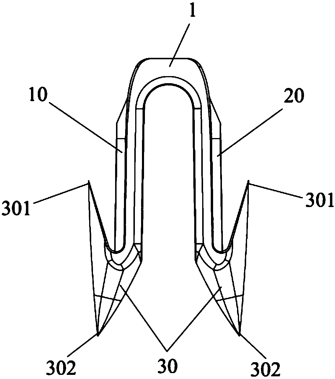 Hernia patch fixing nail and preparation method thereof