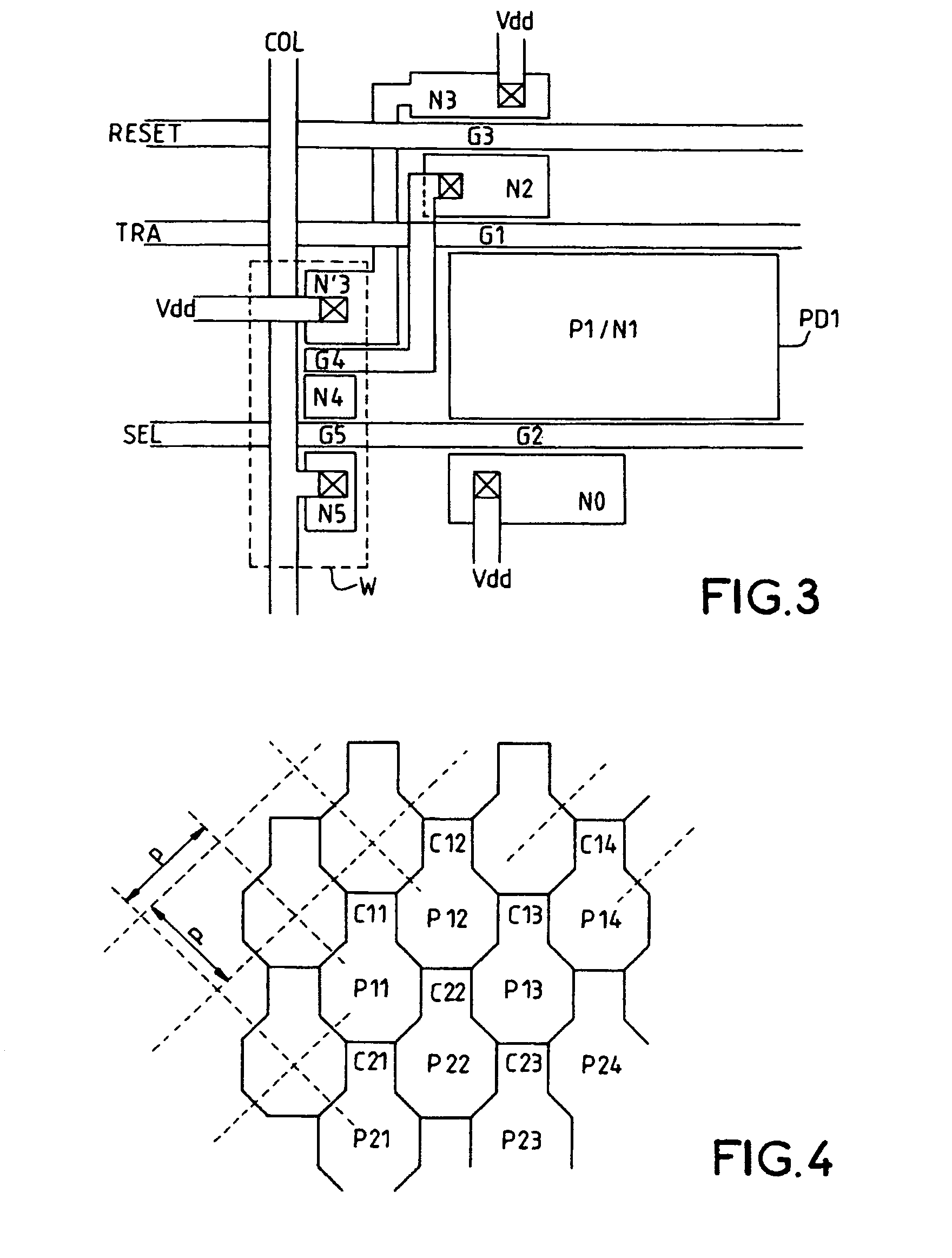 Matrix image recorder with image sensor and a plurality of row conductors