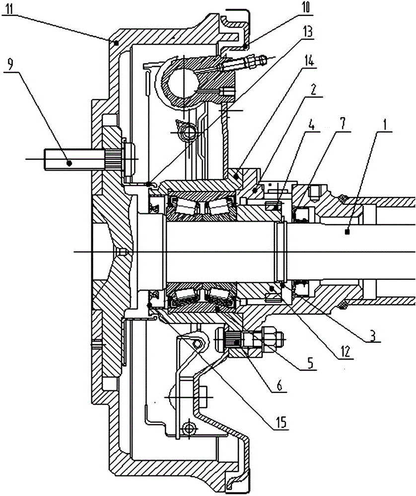 Wheel edge device of semi-floating rear drive axle assembly