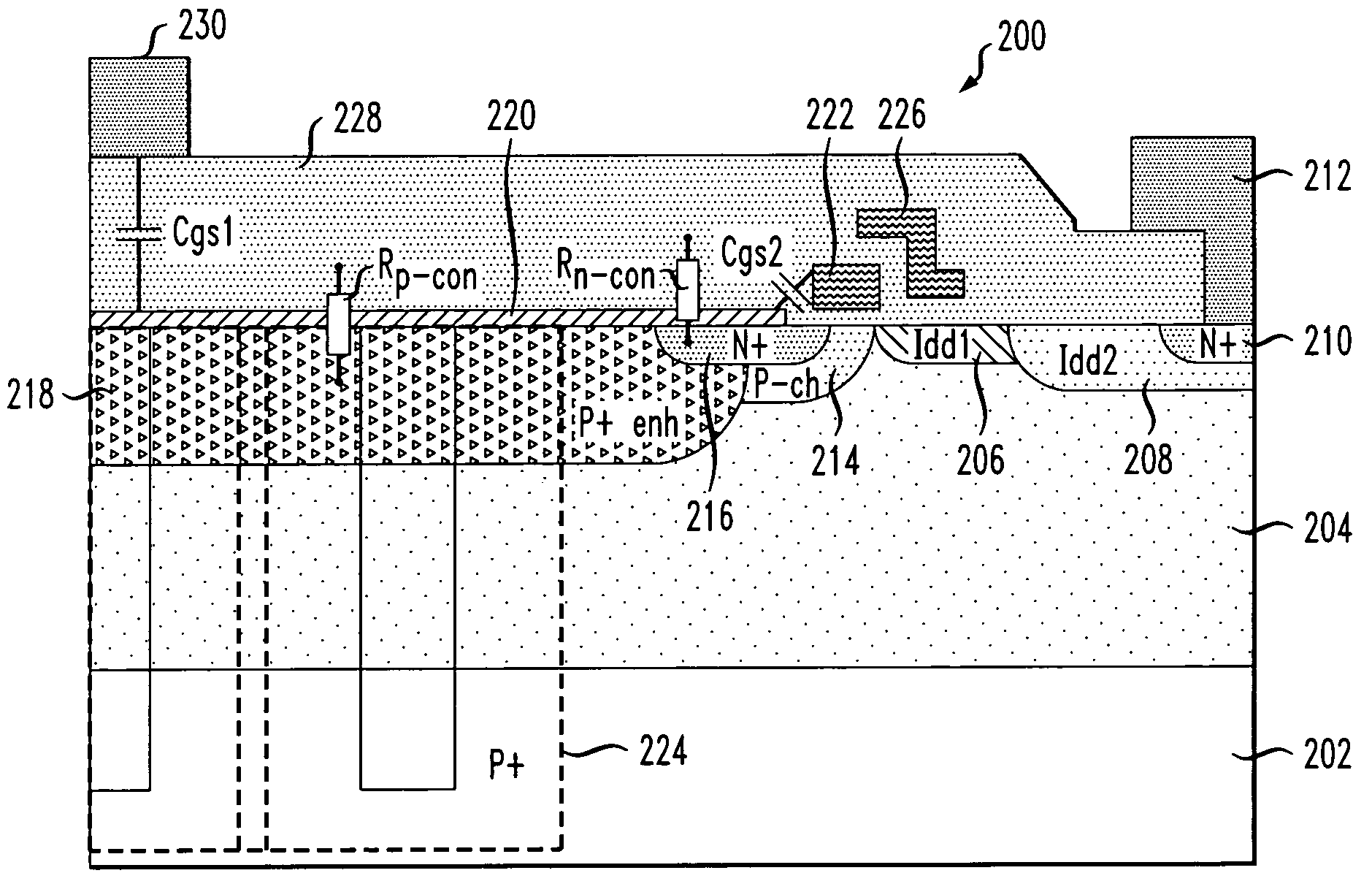 Metal-oxide-semiconductor device with enhanced source electrode