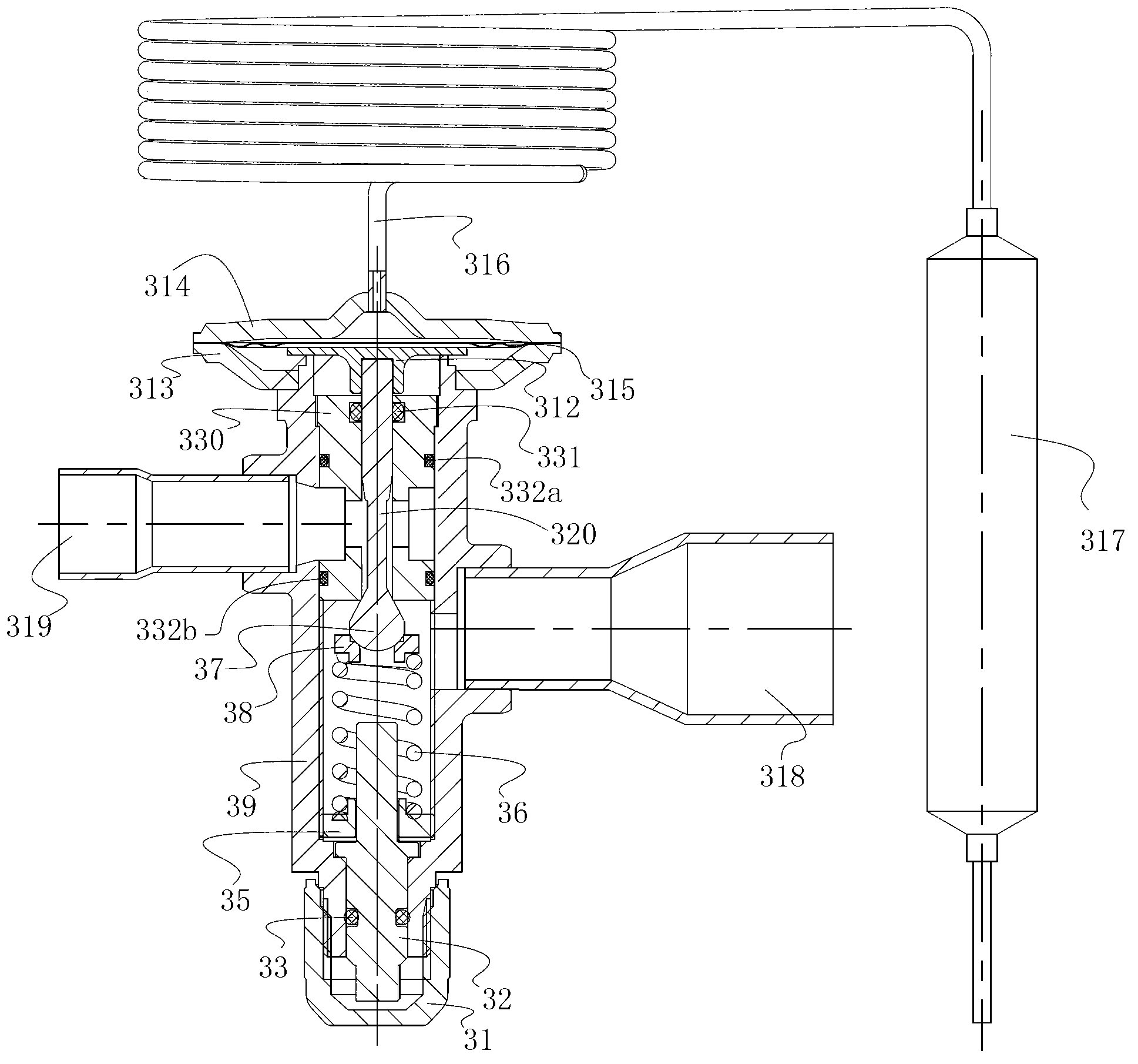 Thermal expansion valve and assembling method