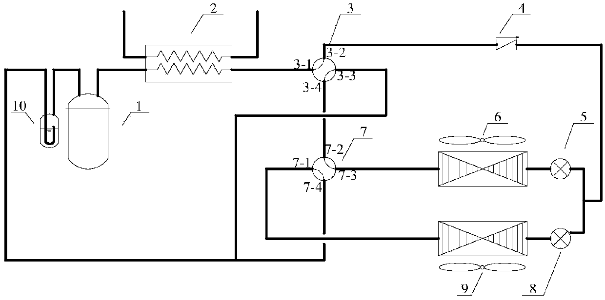 A double evaporator alternate defrosting air source heat pump unit and its defrosting method