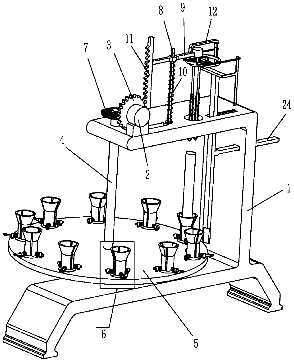 Cleaning device suitable for interiors of test tubes of different sizes