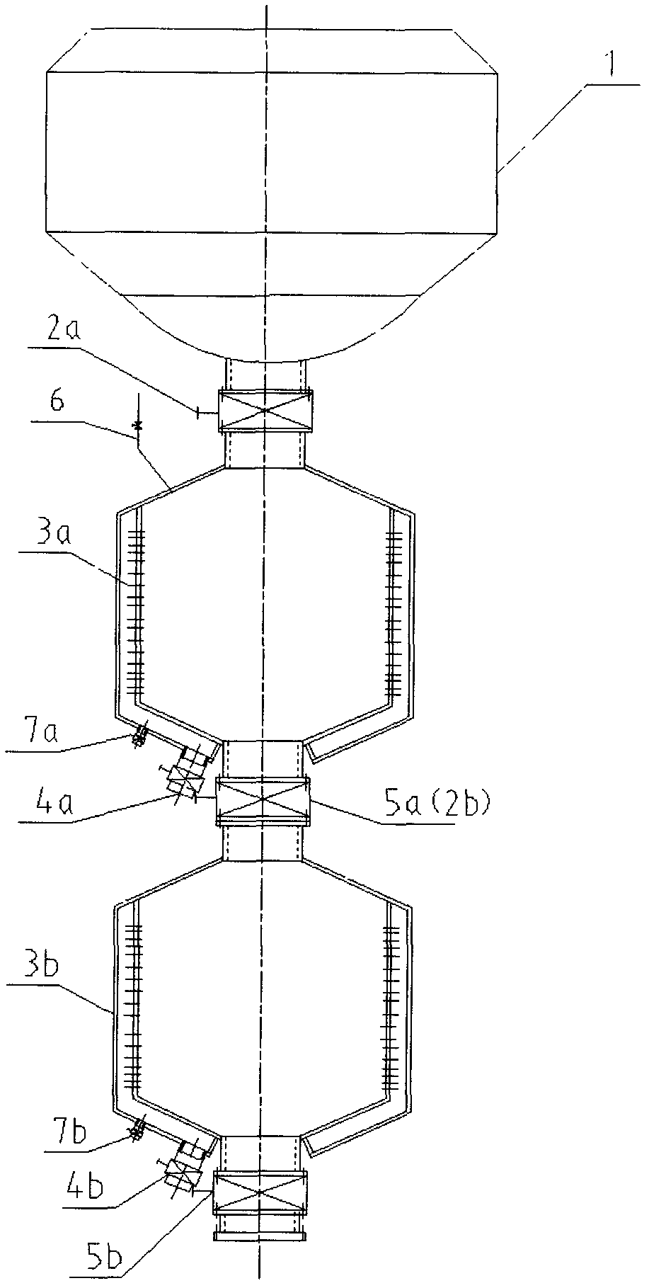 Valve-pot combining type grain slag output method and device