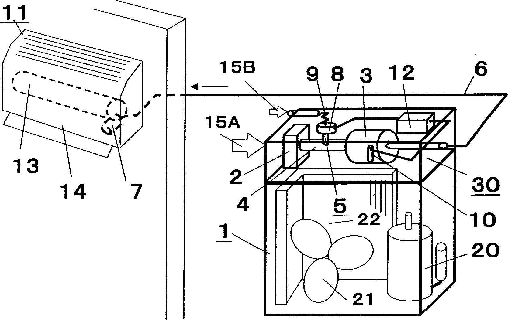 Gas enriching device and blowing device using the same