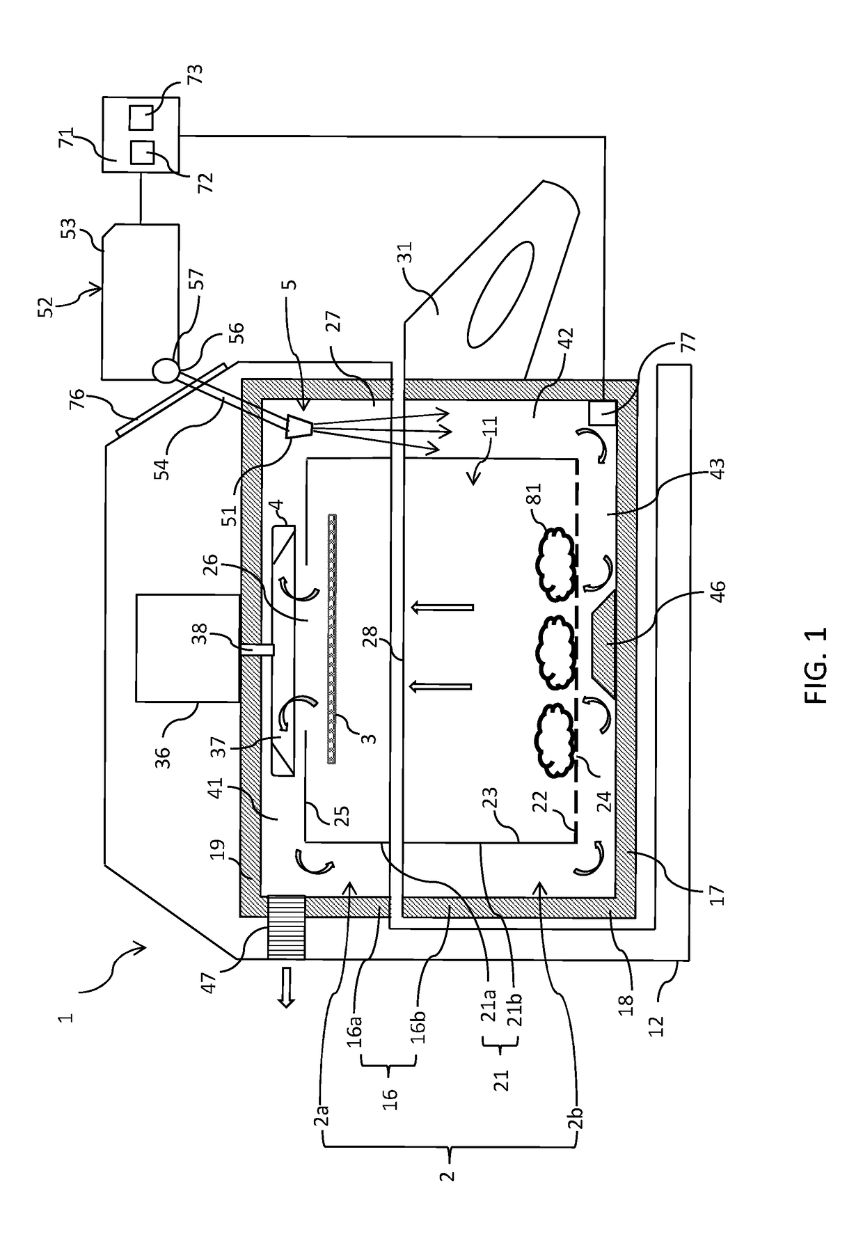 Apparatus and method for preparing food ingredients with hot air and fluid introduced thereinto
