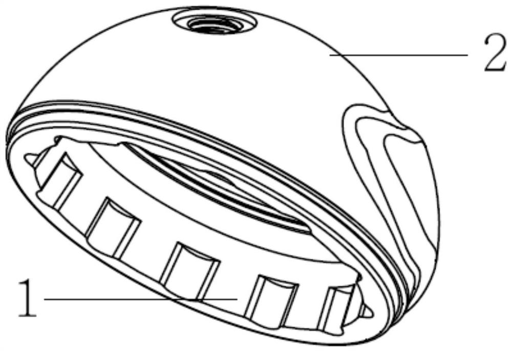 Three-dimensional metal outer cup and manufacturing method