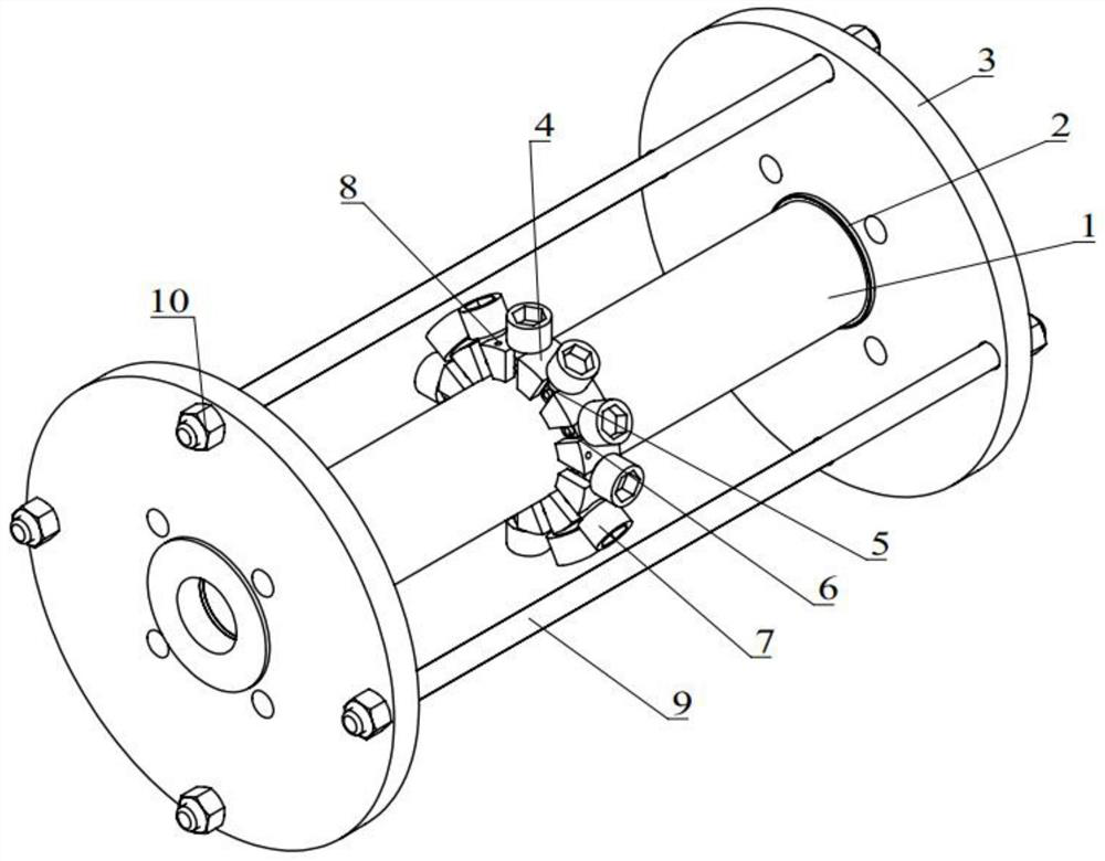 A device for measuring the circumferential liquid film thickness of gas-liquid two-phase flow based on ultrasonic