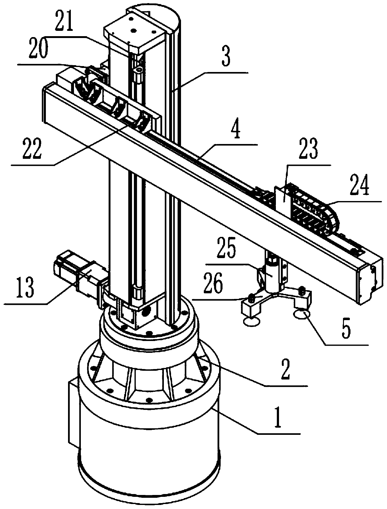 Electron device packaging box carrying mechanical device and operation method thereof