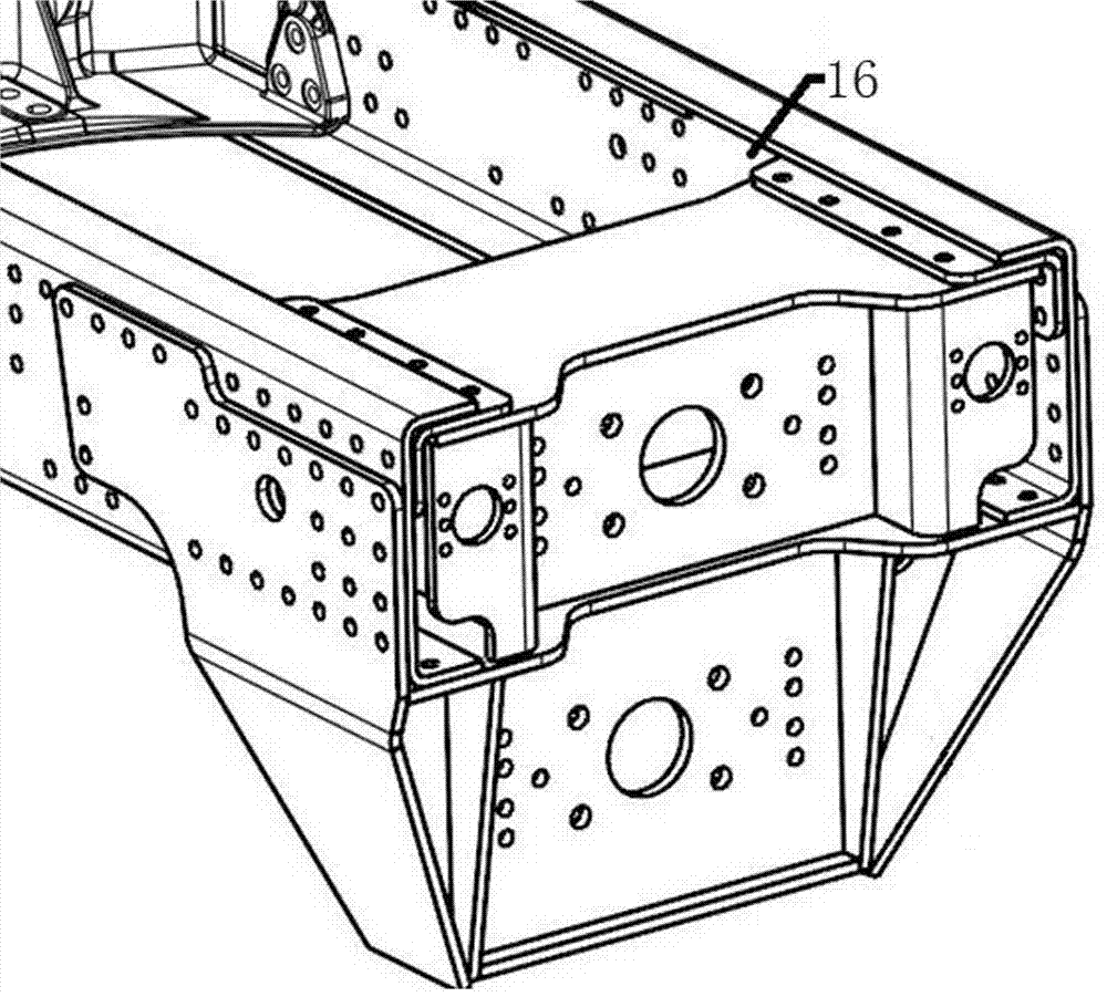 A rear tail beam assembly for a heavy-duty vehicle