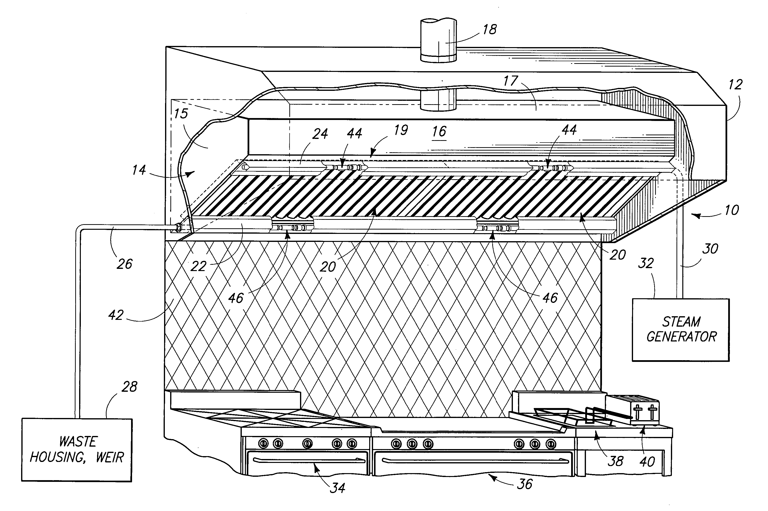 Grease extraction system, particulate extractor, and method