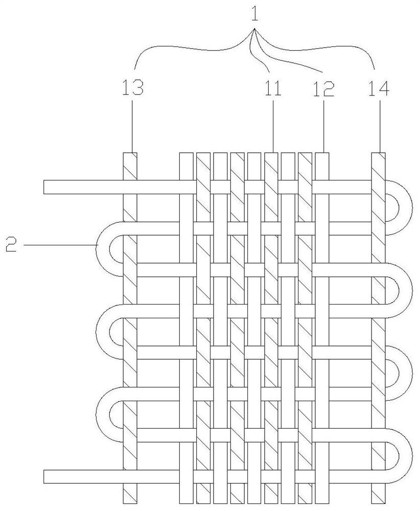 Mask ear hanging belt and weaving process thereof