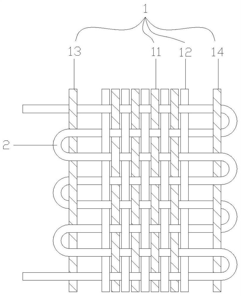 Mask ear hanging belt and weaving process thereof