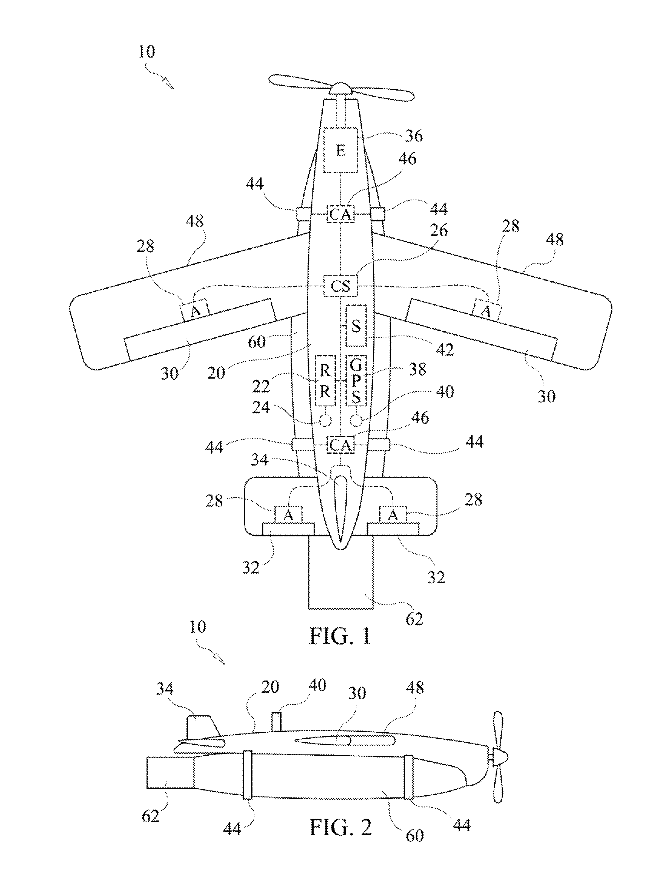 System and method for airborne deployment of object designed for waterborne task