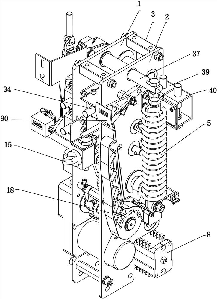 Indoor circuit breaker spring operating mechanism