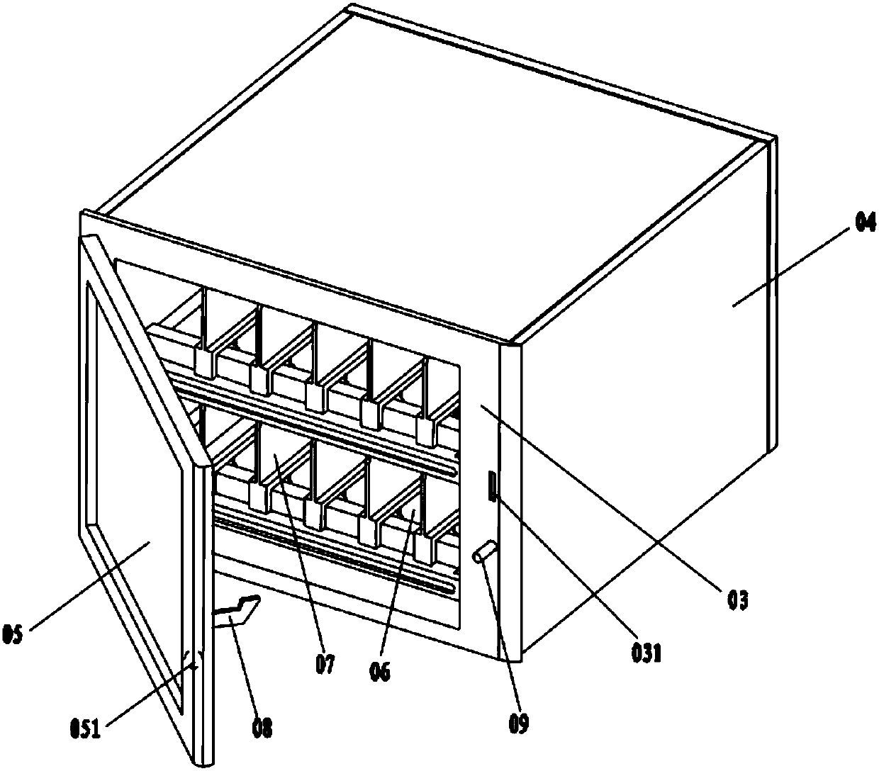 Tray structure of a medical fresh-keeping cabinet