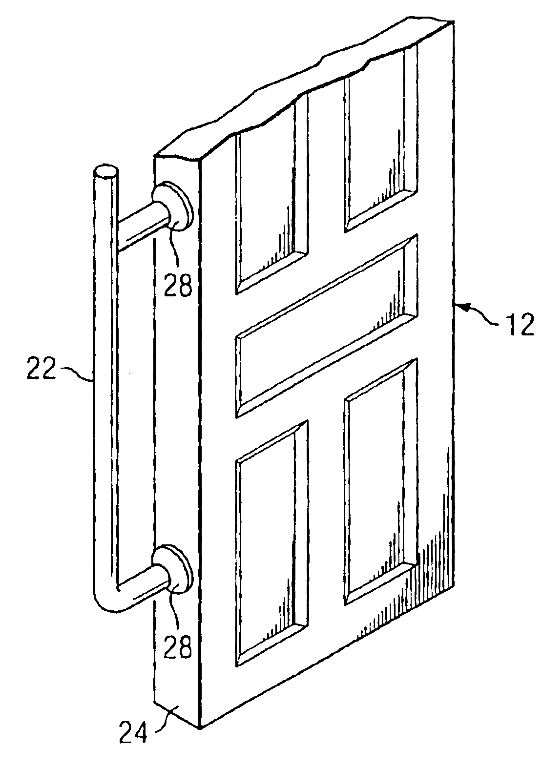 Method and system for powder coating passage doors