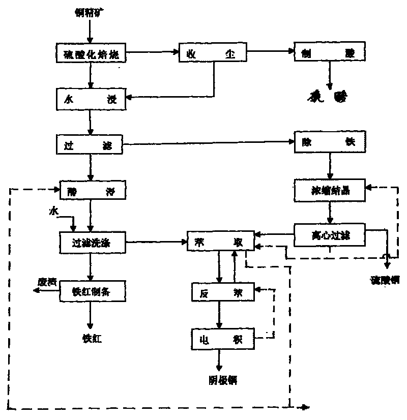 Method for directly preparing copper sulfate and cathode copper from copper ore concentrate