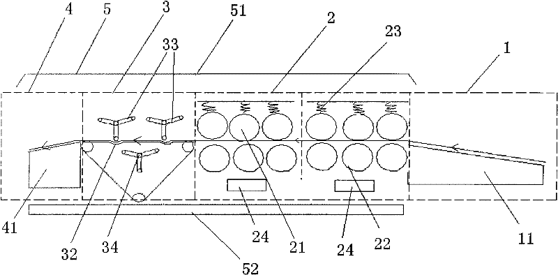 Mechanical degluing method and device of phloem fiber