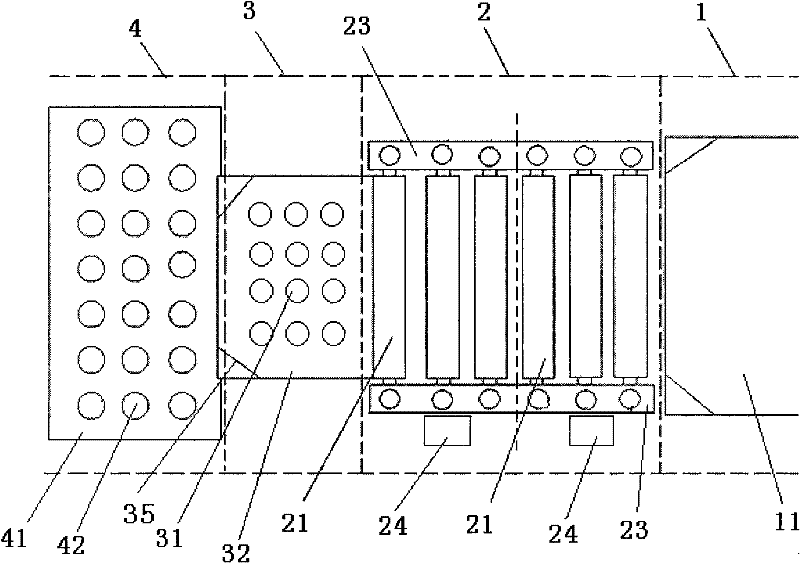 Mechanical degluing method and device of phloem fiber