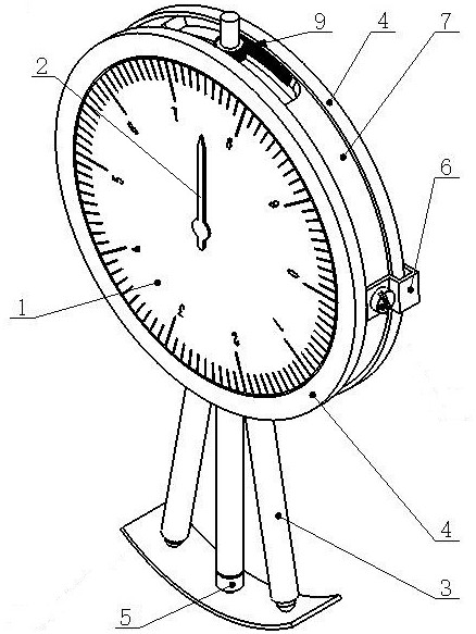 A device for quickly measuring the bending degree of plates