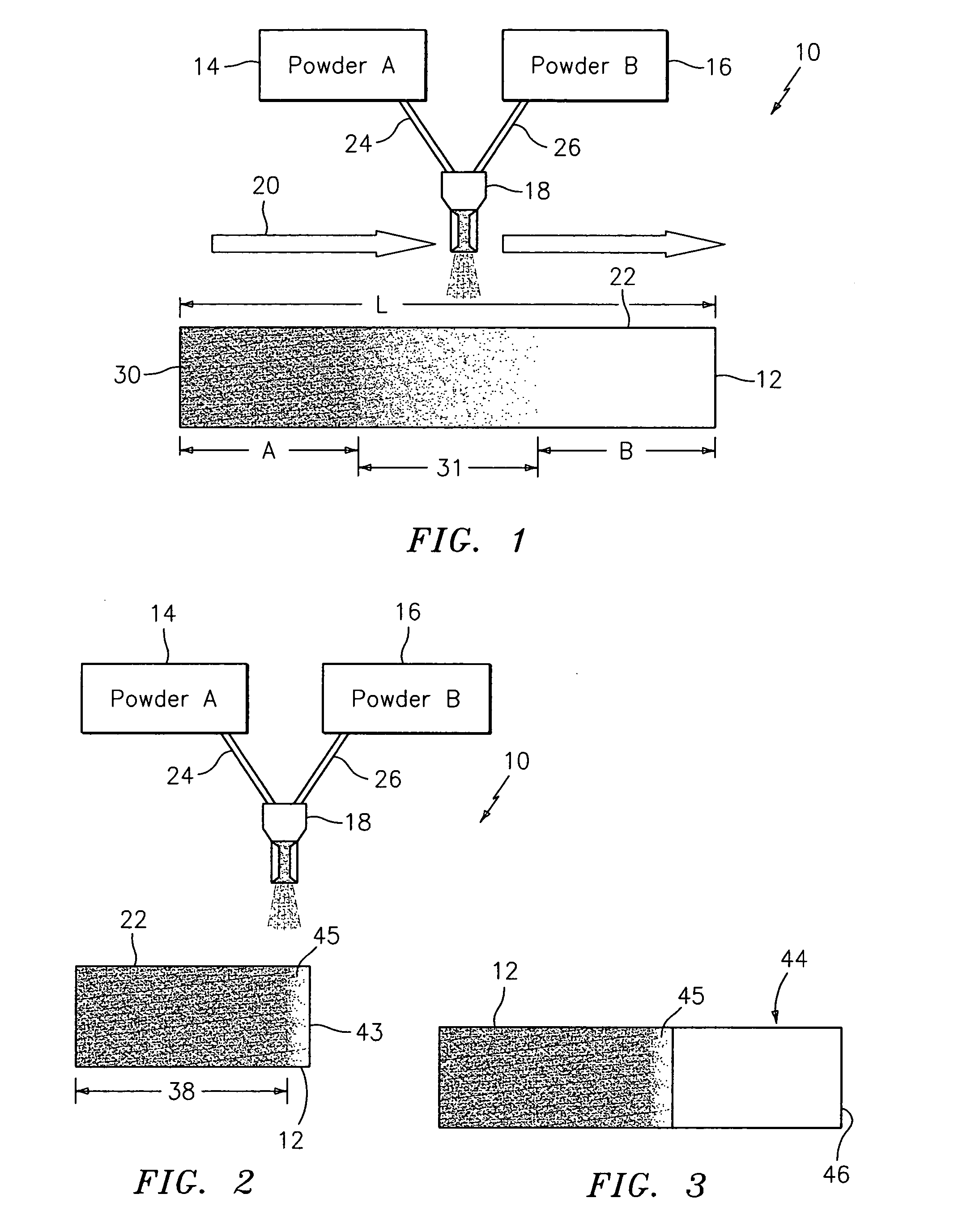 Method and system for creating functionally graded materials using cold spray