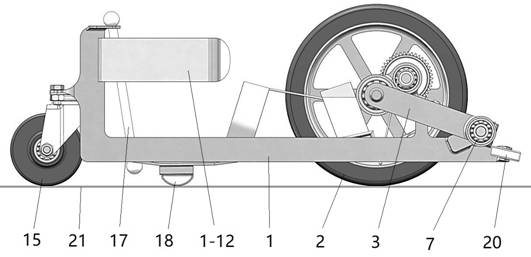 Bionic self-propelled shoe matched with walking and running