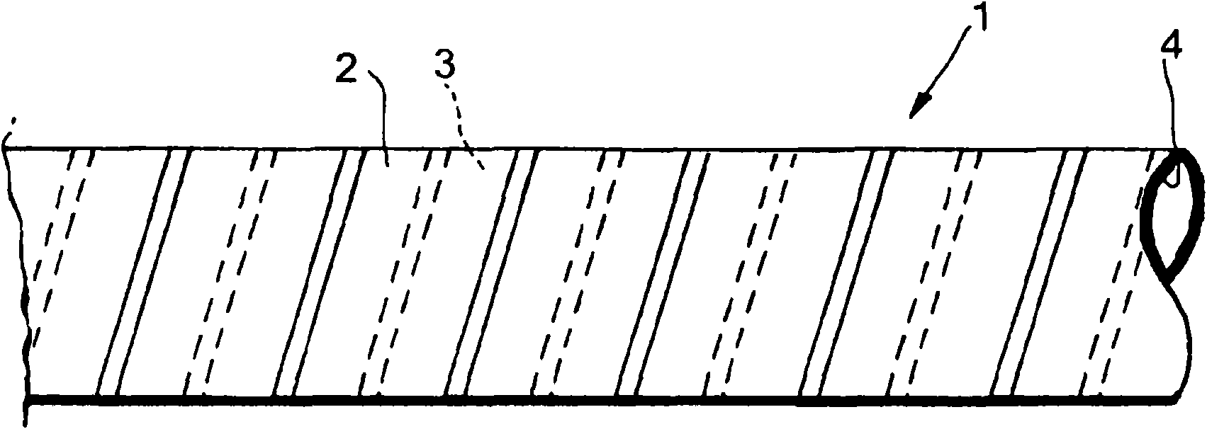 Tubular body comprising two or more layers of helically bended strips