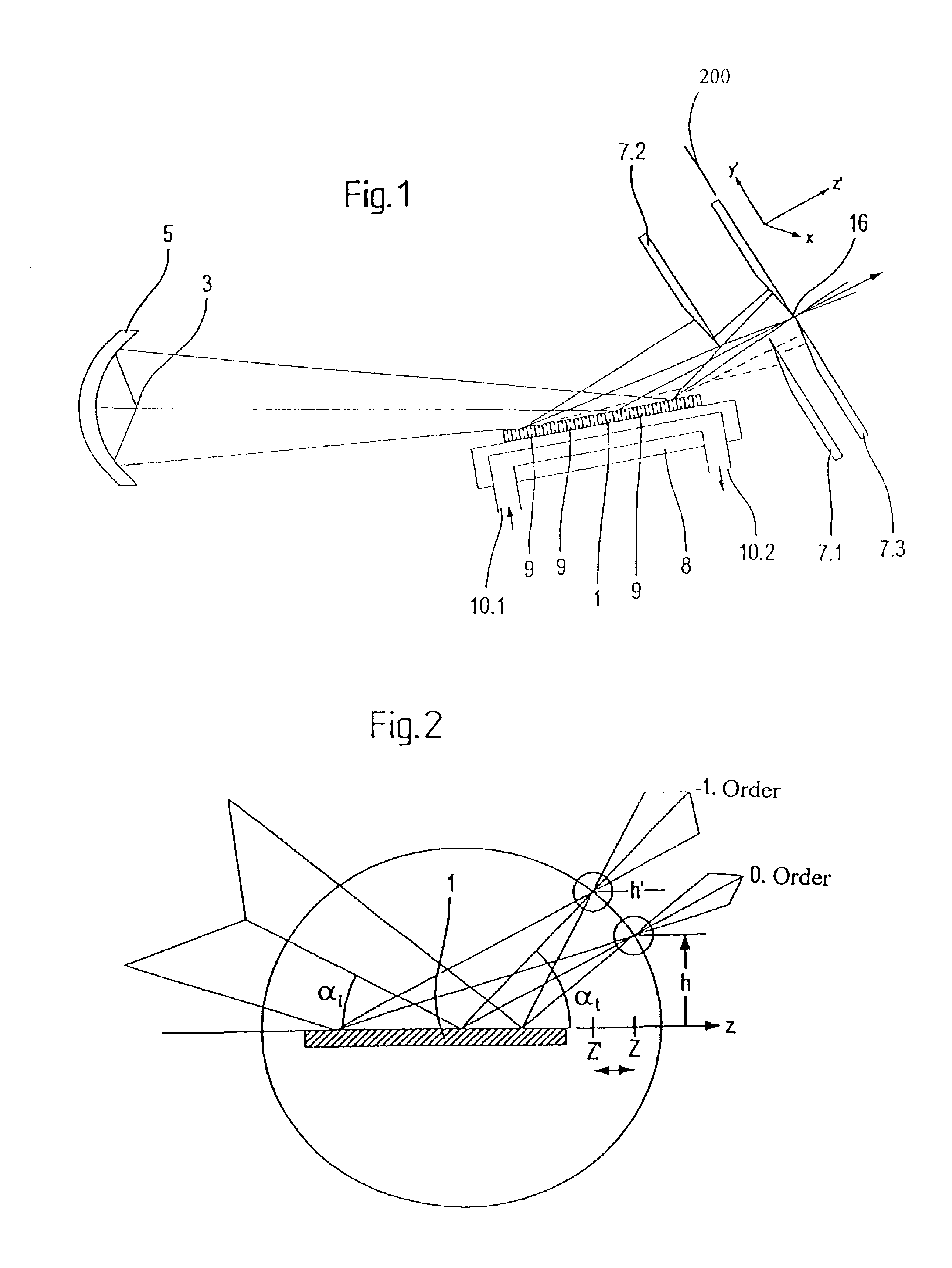 Illumination system with a plurality of individual gratings