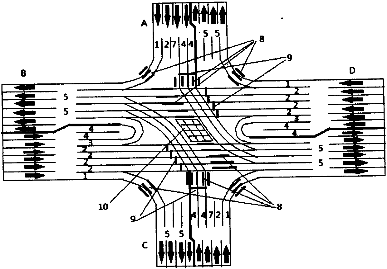 Two-layer overpass with traffic light