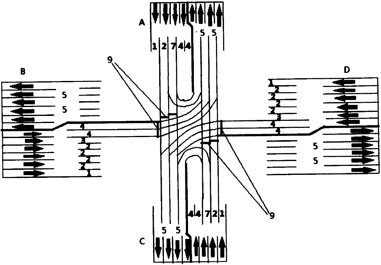 Two-layer overpass with traffic light