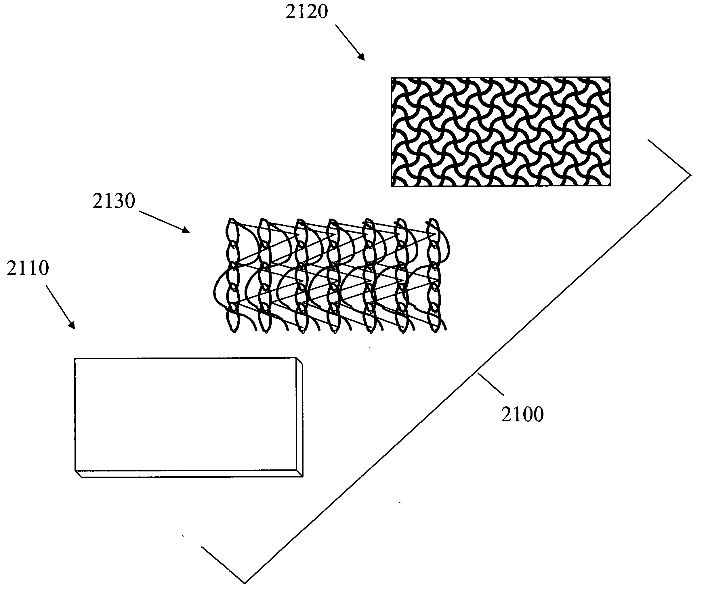 Bonding patterns for construction of a knitted fabric landing zone