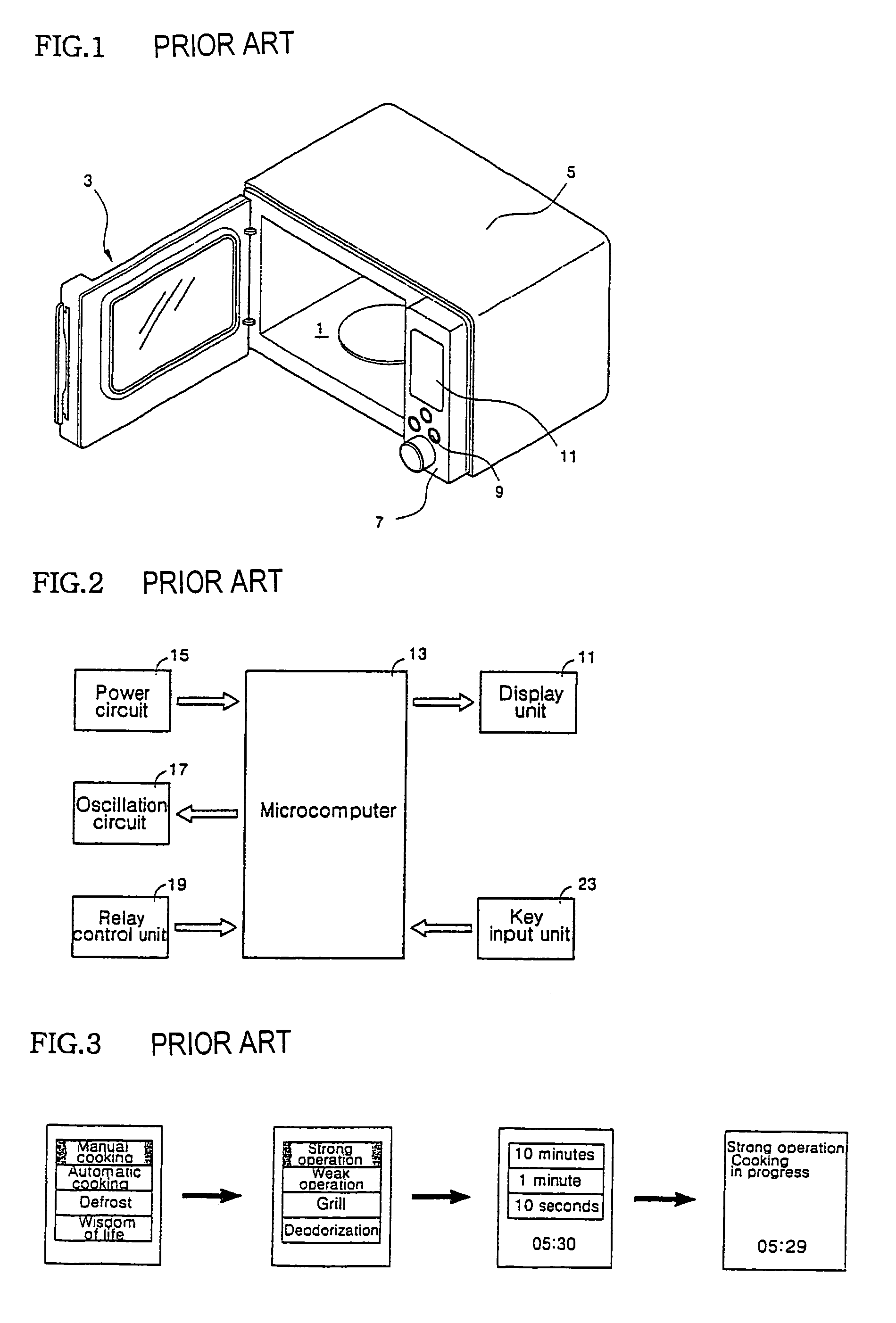 Device and method for controlling menu display of microwave oven