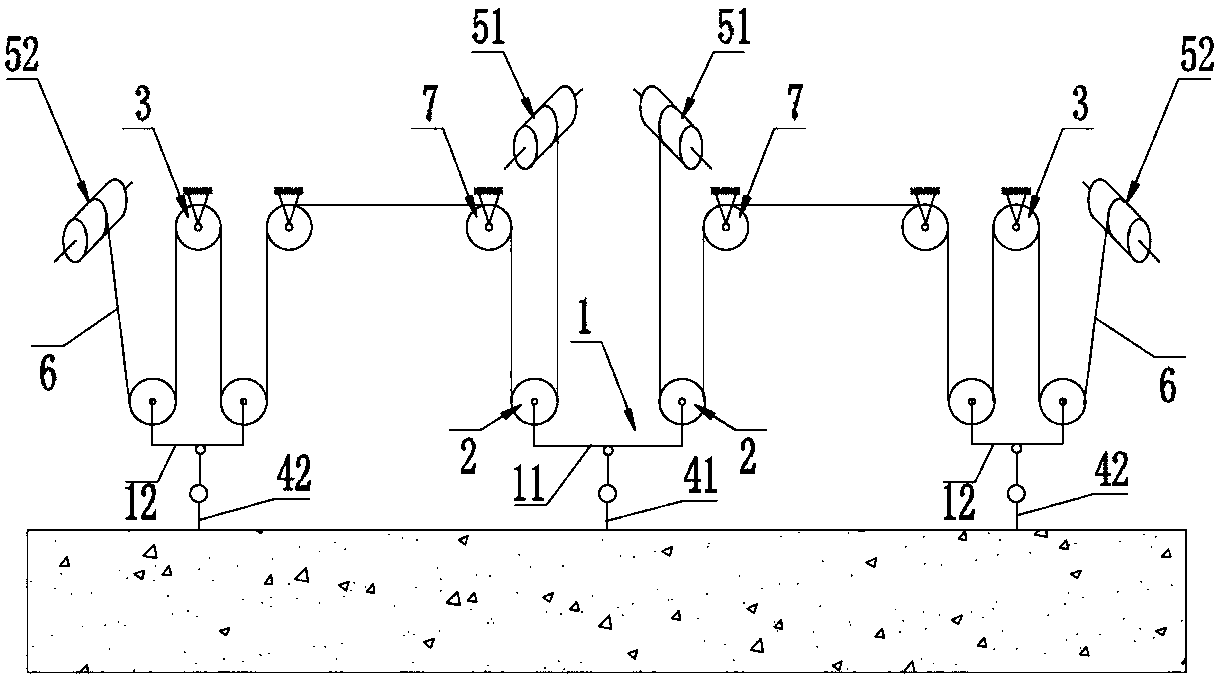 Multi-point hoisting force balance device