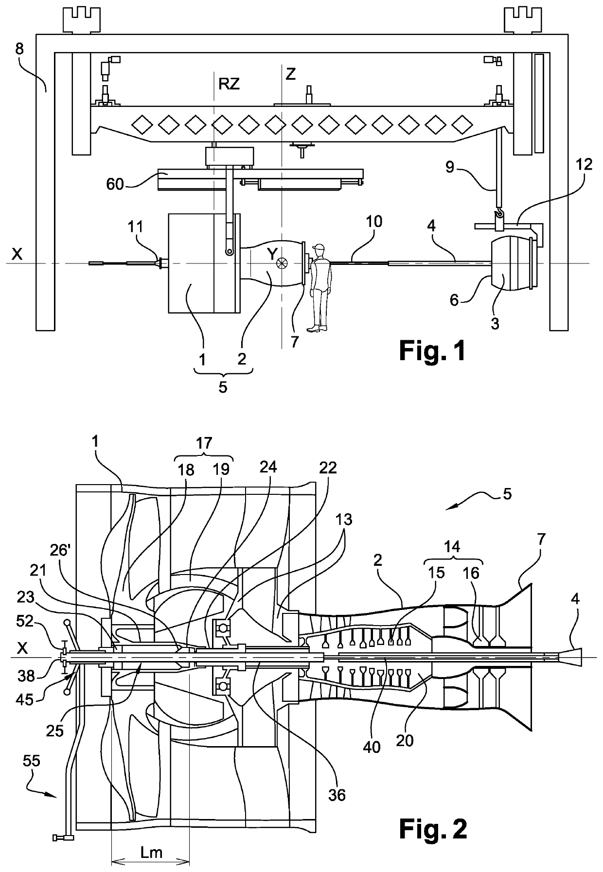 Device for assembling a turbine engine, and method using the device