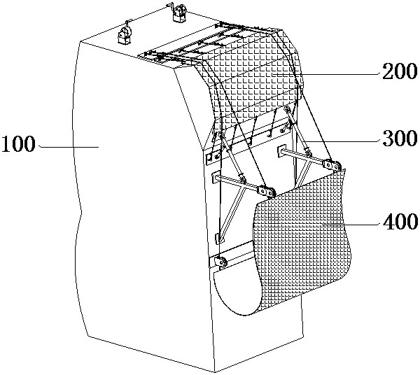 Composite protection structure for dangerous rock mass