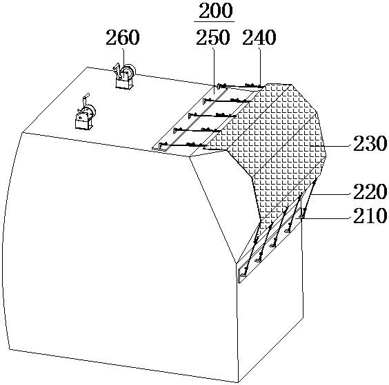 Composite protection structure for dangerous rock mass