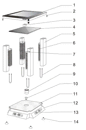 Heating circuit of heat energy device and intelligent multifunctional electric heating table