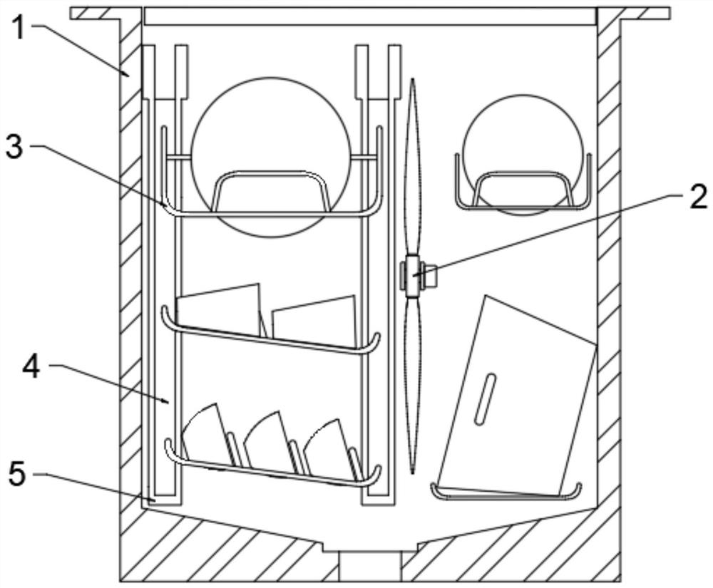 Spray header and dish rack for high-capacity sink type dish-washing machine