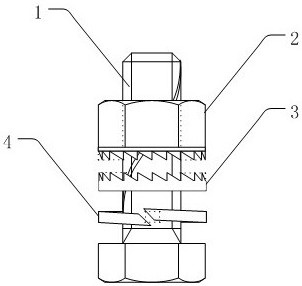 Bolt self-locking anti-loosening structure