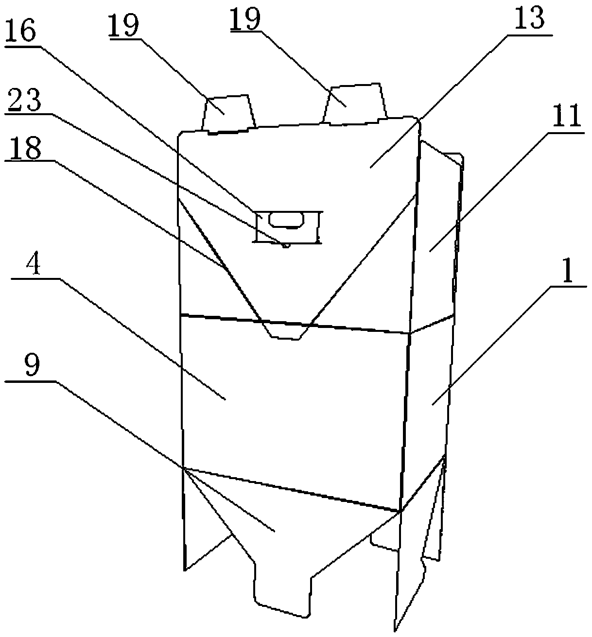 Sealing-tape-free portable type express package box