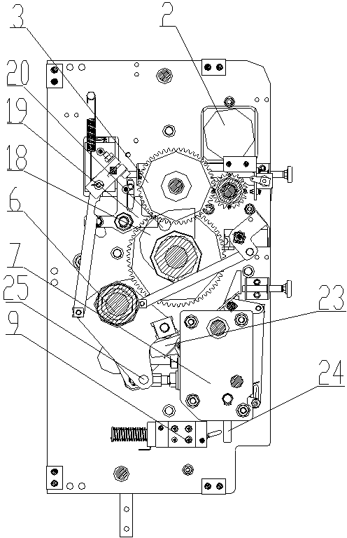 Fully-integrated spring operating mechanism for high-voltage alternating-current circuit breaker