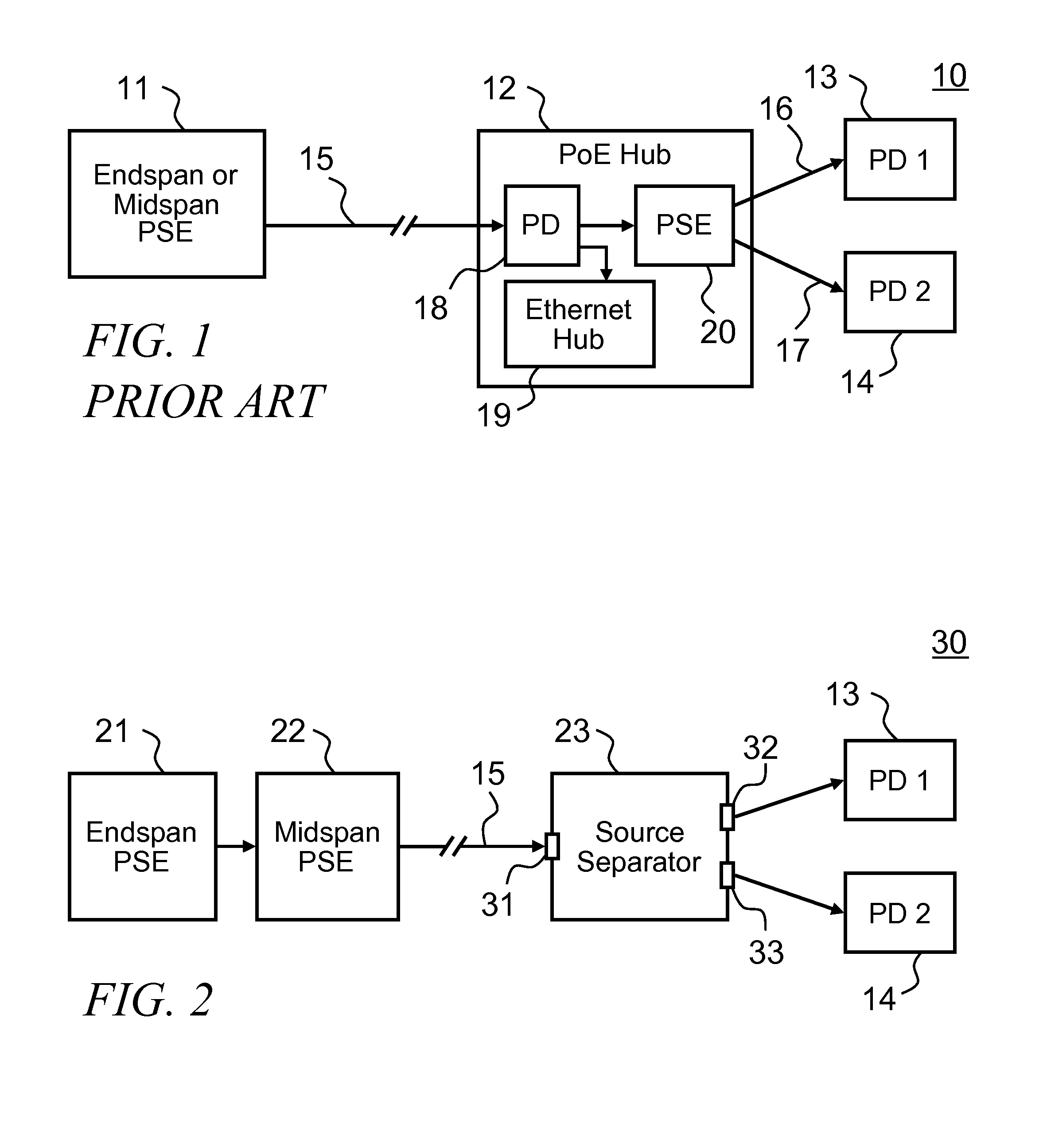 Source Separator for Power over Ethernet Systems