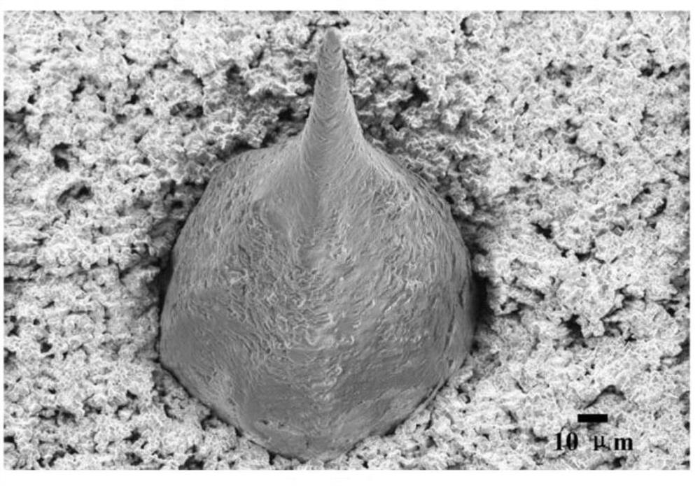 A processing method for droplet cake-like bouncing large-scale superhydrophobic cone-column array