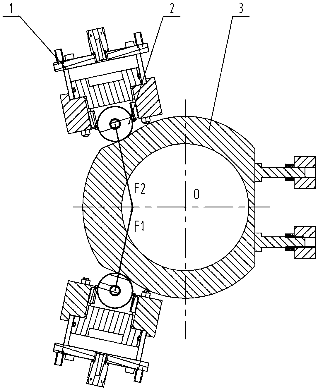 Centering supporting mechanism, car coupler buffering device adopting centering supporting mechanism and centering method